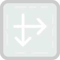 Intersect Grey scale Icon vector