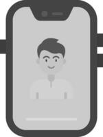 User Grey scale Icon vector