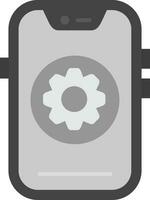 Settings Grey scale Icon vector