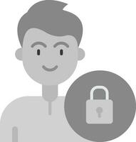 Lock Grey scale Icon vector