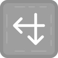 Intersect Grey scale Icon vector