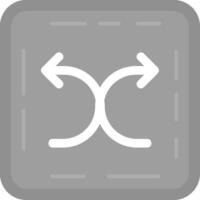 Shuffle Grey scale Icon vector