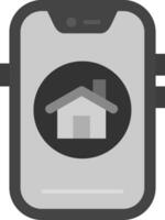 Home Grey scale Icon vector