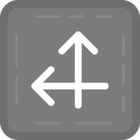 Intersect Grey scale Icon vector