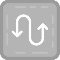 Zigzag Grey scale Icon vector