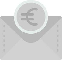 euro gris escala icono vector