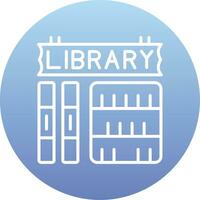 icono de vector de biblioteca