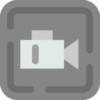 Video Grey scale Icon vector