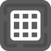 Grid lines Grey scale Icon vector