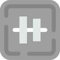 Vertical alignment Grey scale Icon vector