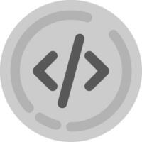 Code Grey scale Icon vector