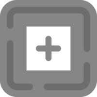 Add item Grey scale Icon vector