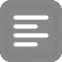 Left allignment Grey scale Icon vector