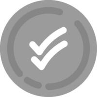 Double check Grey scale Icon vector