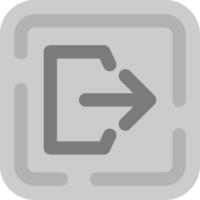 Logout Grey scale Icon vector