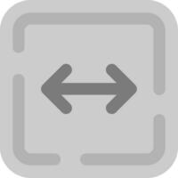 Left and right arrow Grey scale Icon vector