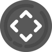 All directions Grey scale Icon vector