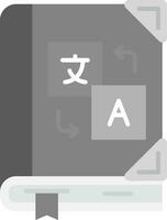 Language learning Grey scale Icon vector