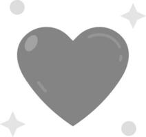 Heart Grey scale Icon vector