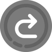 Forward Grey scale Icon vector