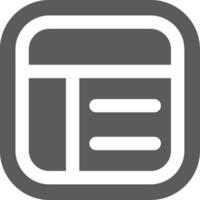 Layout Grey scale Icon vector