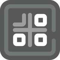 Qr code Grey scale Icon vector