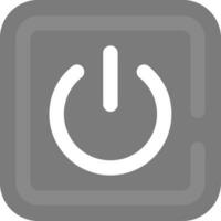 Power on Grey scale Icon vector