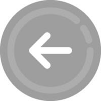 Left arrow Grey scale Icon vector