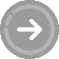 Right arrow Grey scale Icon vector