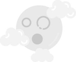 Full moon Grey scale Icon vector