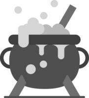 Cauldron Grey scale Icon vector