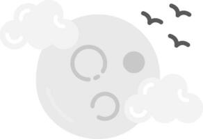 Full moon Grey scale Icon vector