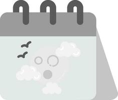 Calender Grey scale Icon vector