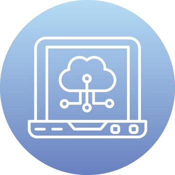 icono de vector de computación en la nube