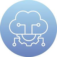 Cloud Server Settings Vector Icon