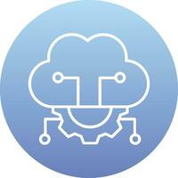 Cloud Server Settings Vector Icon