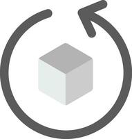 Rotate object Grey scale Icon vector