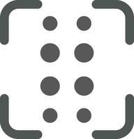 Reorder dots vertical Grey scale Icon vector