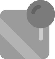 Pin 2 Grey scale Icon vector