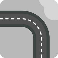 autopista gris escala icono vector