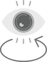 ojo gris escala icono vector