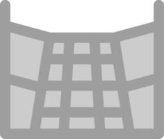 3d perspective grid Grey scale Icon vector