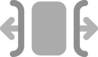 Carousel horizontal Grey scale Icon vector