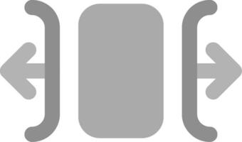 Carousel horizontal Grey scale Icon vector