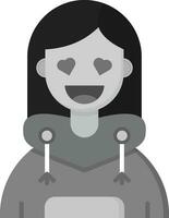 en amor gris escala icono vector