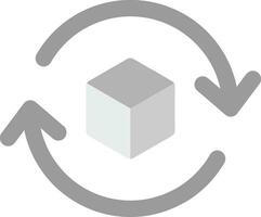 3d rotate 2 Grey scale Icon vector