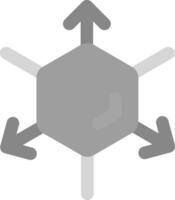 3d coordinate axis Grey scale Icon vector