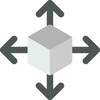 3d move Grey scale Icon vector