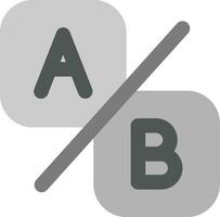 Compare ab Grey scale Icon vector