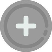 Add 2 Grey scale Icon vector